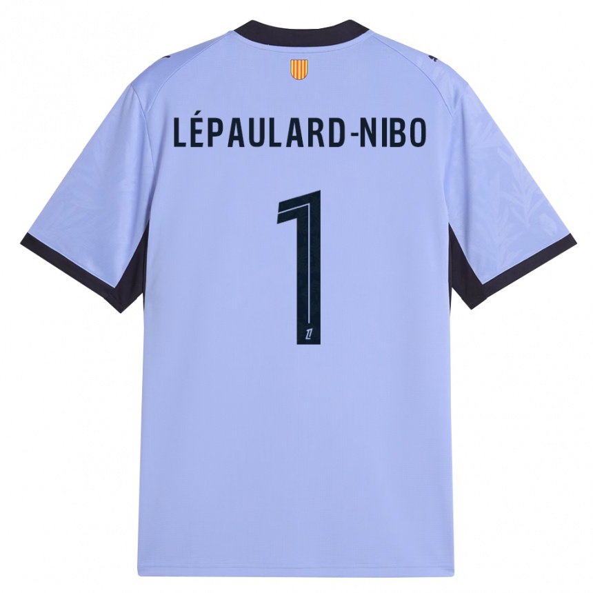 ילדים כדורגל Mailey Lépaulard-Nibo #1 שחור לבנדר ג'רזי קיט שלישי 2026/27