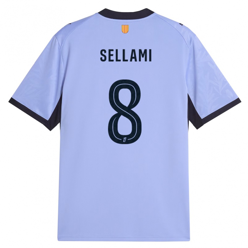 ילדים כדורגל Yanis Sellami #8 שחור לבנדר ג'רזי קיט שלישי 2026/27