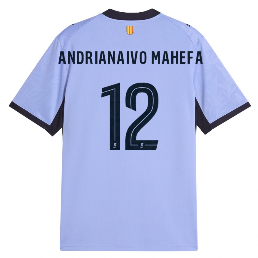 ילדים כדורגל Mathis Andrianaivo Mahefa #12 שחור לבנדר ג'רזי קיט שלישי 2026/27