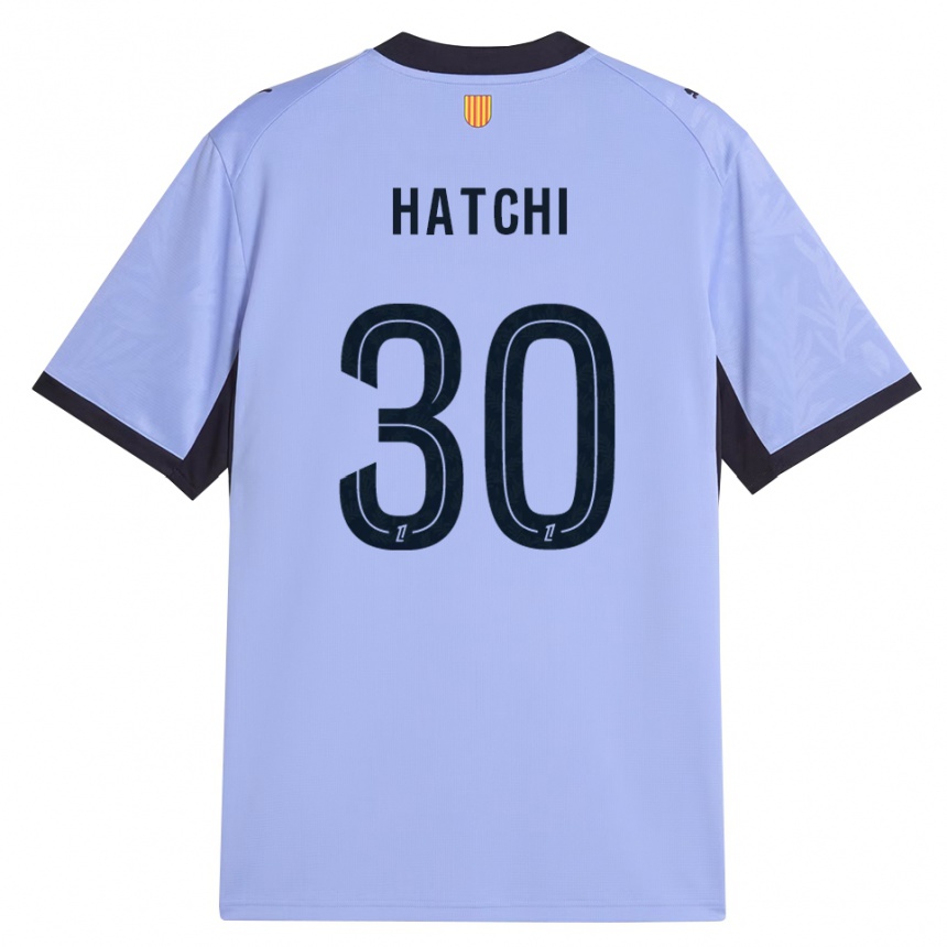 ילדים כדורגל Anaïs Hatchi #30 שחור לבנדר ג'רזי קיט שלישי 2026/27