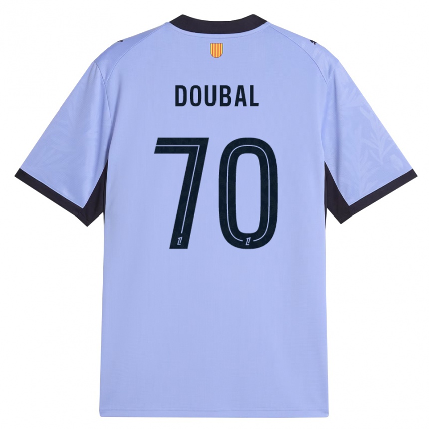 ילדים כדורגל Anis Doubal #70 שחור לבנדר ג'רזי קיט שלישי 2026/27