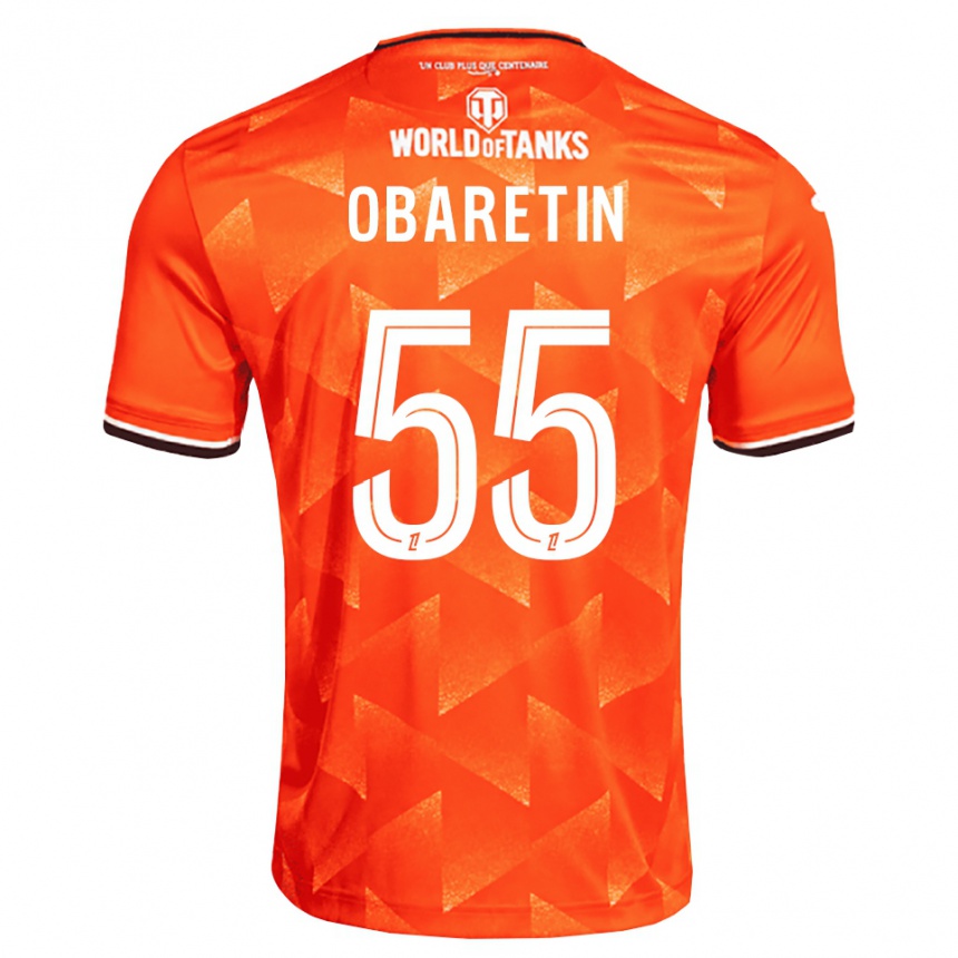 ילדים כדורגל Nosa Edward Obaretin #55 כתום לבן שחור ג'רזי ביתית 2026/27