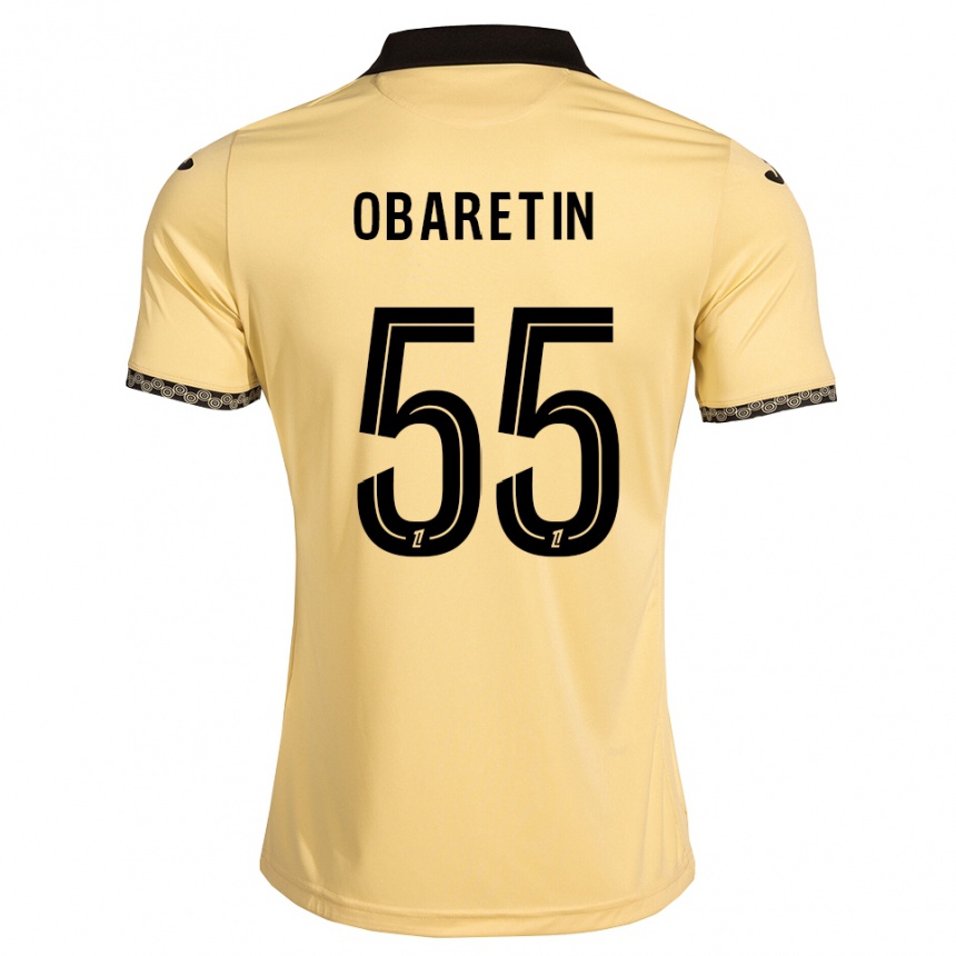 ילדים כדורגל Nosa Edward Obaretin #55 לבן נאבאחו שחור הרחק ג'רזי 2026/27