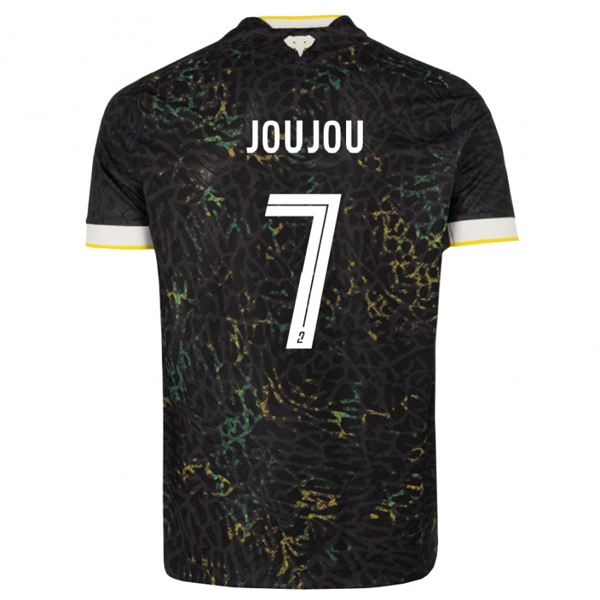 ילדים כדורגל Antoine Joujou #7 שחור לבן צהוב הרחק ג'רזי 2026/27