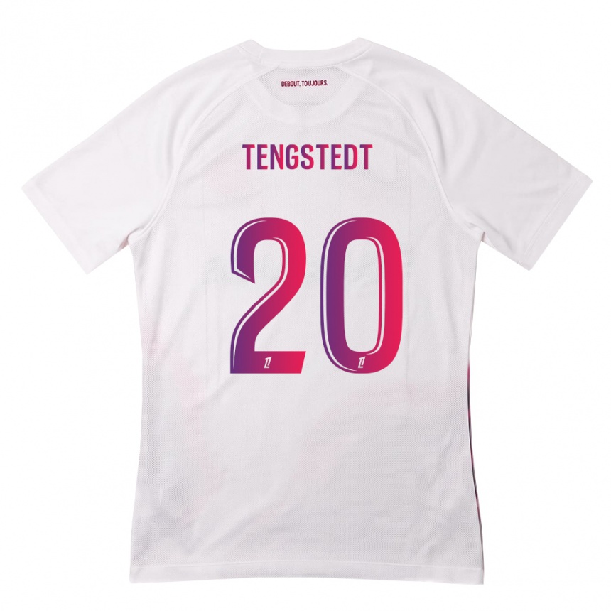 גברים כדורגל קספר טנגסטדט #20 לבן ורוד סגול הרחק ג'רזי 2026/27