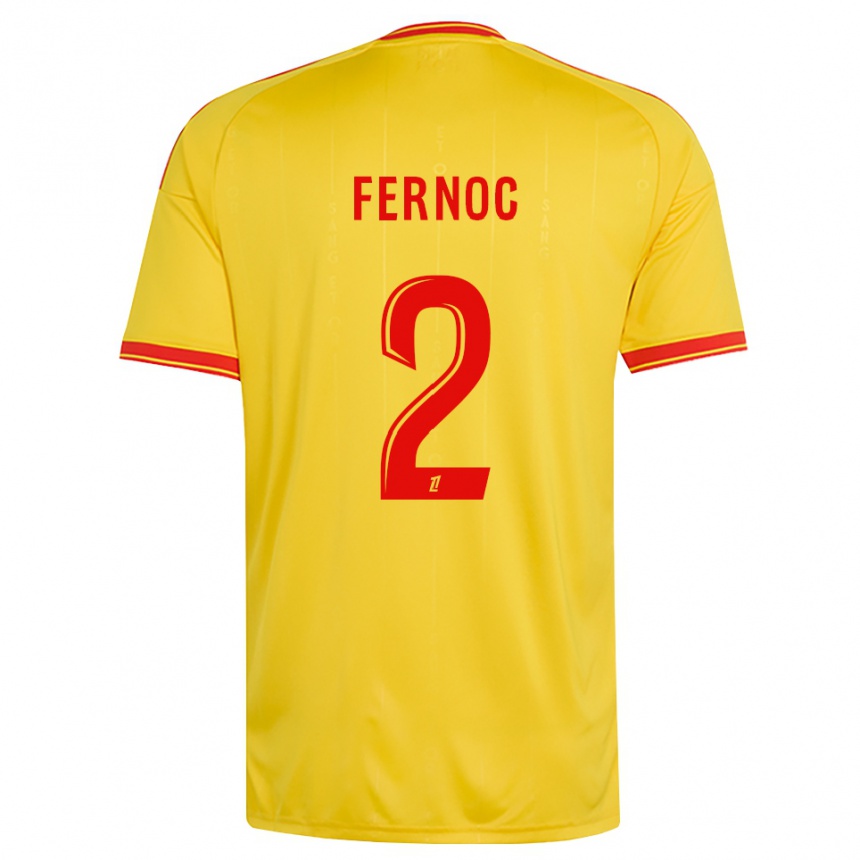 גברים כדורגל Djulian Fernoc #2 זהב כתום אדום ג'רזי ביתית 2026/27