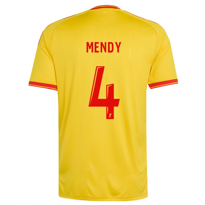 גברים כדורגל Ellijah Mendy #4 זהב כתום אדום ג'רזי ביתית 2026/27