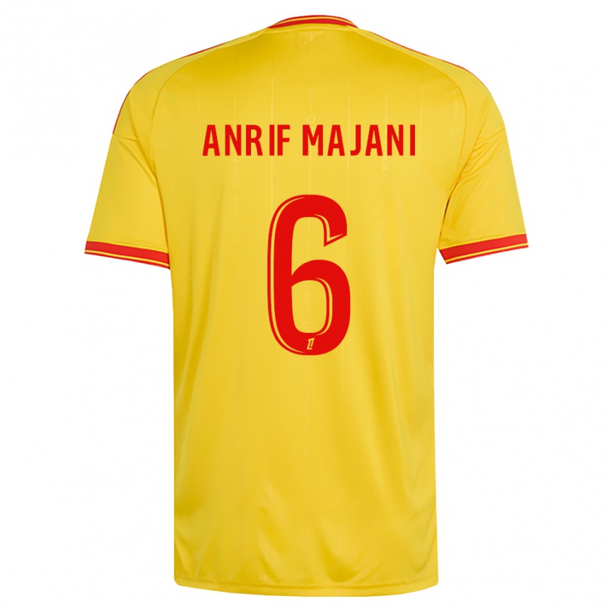 גברים כדורגל El Anrif Majani #6 זהב כתום אדום ג'רזי ביתית 2026/27