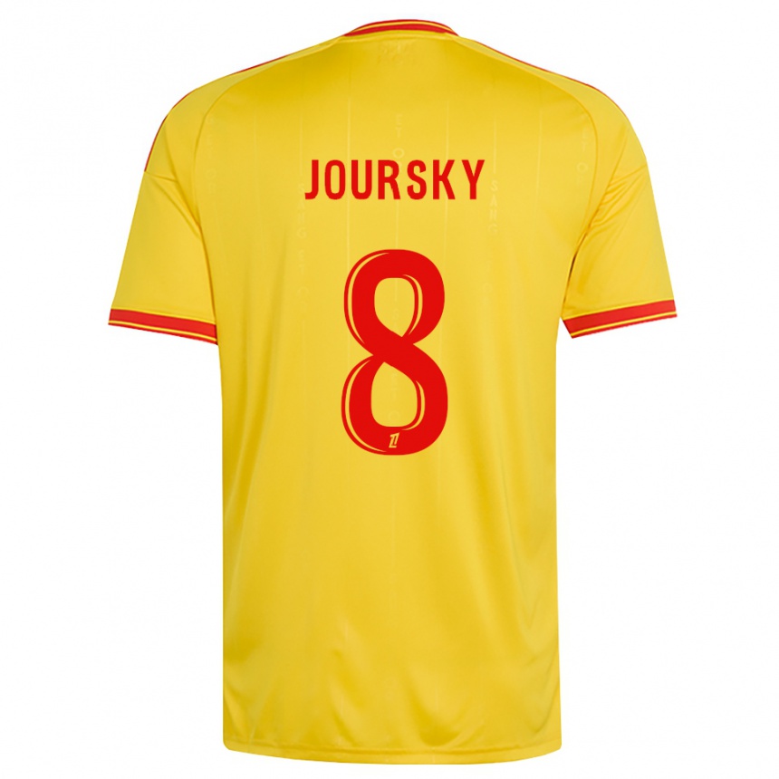גברים כדורגל Leopold Joursky #8 זהב כתום אדום ג'רזי ביתית 2026/27