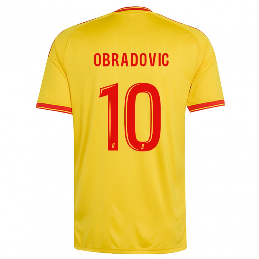 גברים כדורגל Ognjen Obradovic #10 זהב כתום אדום ג'רזי ביתית 2026/27 גברים כדורגל Ognjen Obradovic #10 זהב כתום אדום ג'רזי ביתית 2026/27