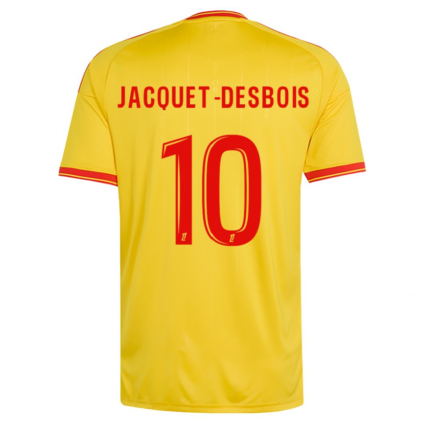 גברים כדורגל Tairik Jacquet-Desbois #10 זהב כתום אדום ג'רזי ביתית 2026/27