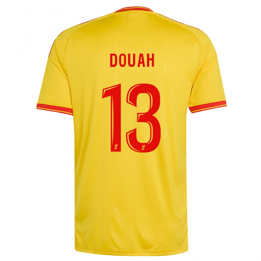 גברים כדורגל Chemssedine Douah #13 זהב כתום אדום ג'רזי ביתית 2026/27
