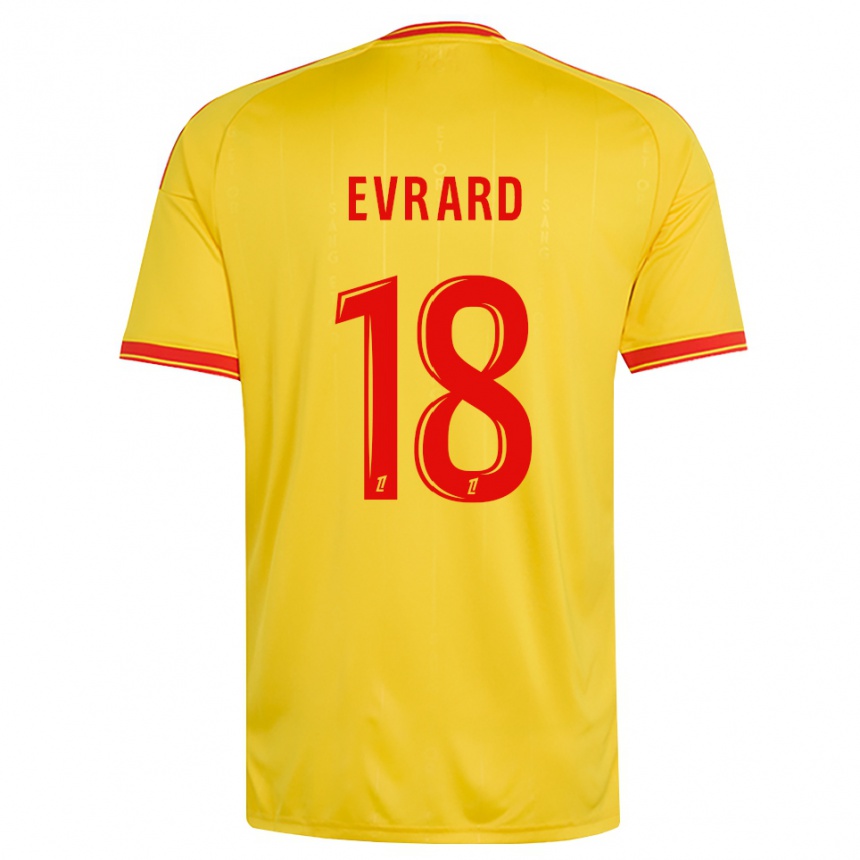 גברים כדורגל Julia Evrard #18 זהב כתום אדום ג'רזי ביתית 2026/27
