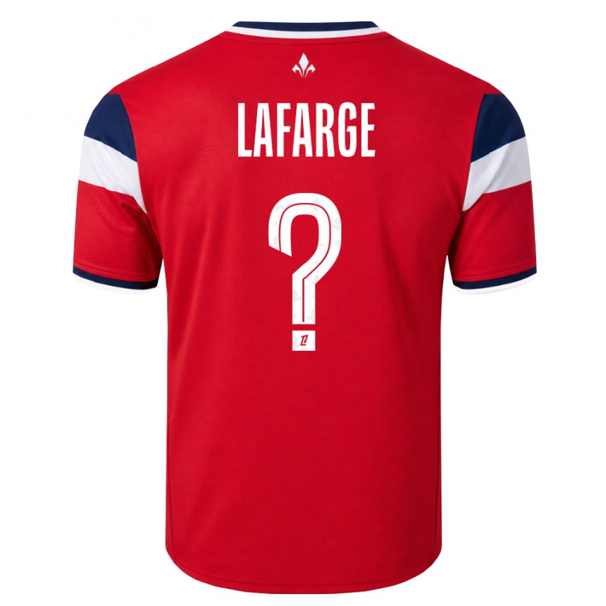 גברים כדורגל Gabriel Lafarge #0 אדום לבן כחול מלכותי ג'רזי ביתית 2026/27