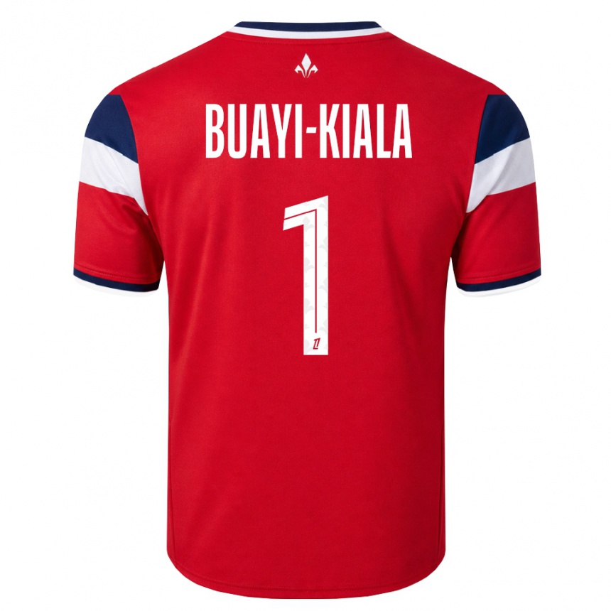 גברים כדורגל Israël Buayi-Kiala #1 אדום לבן כחול מלכותי ג'רזי ביתית 2026/27