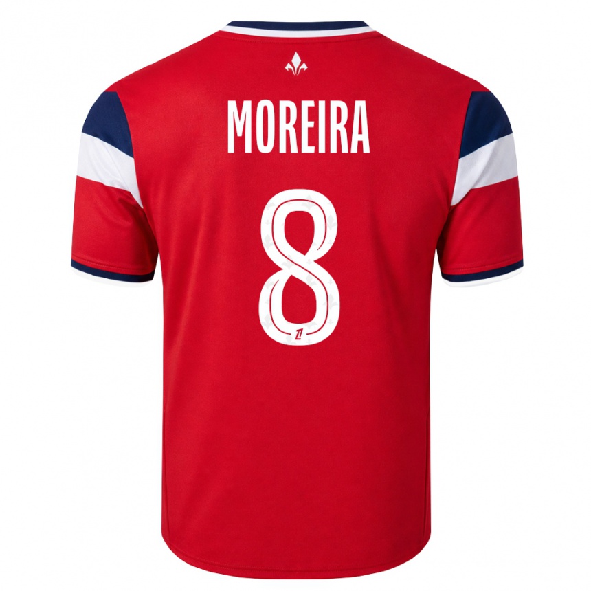 גברים כדורגל Keziah Moreira #8 אדום לבן כחול מלכותי ג'רזי ביתית 2026/27