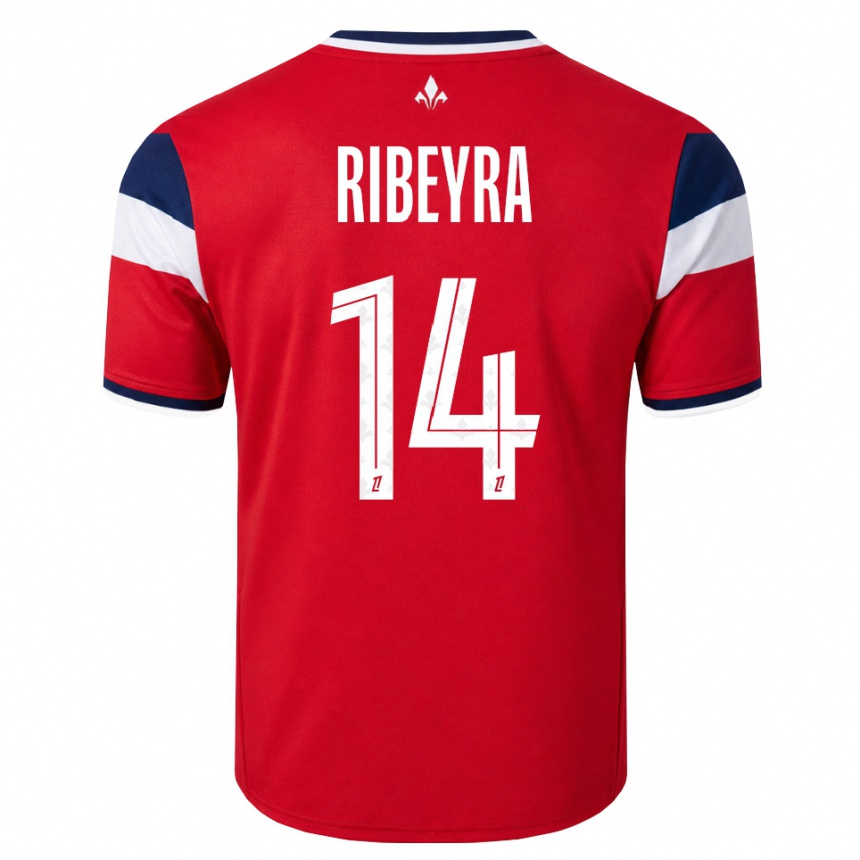 גברים כדורגל Anaïs Ribeyra #14 אדום לבן כחול מלכותי ג'רזי ביתית 2026/27
