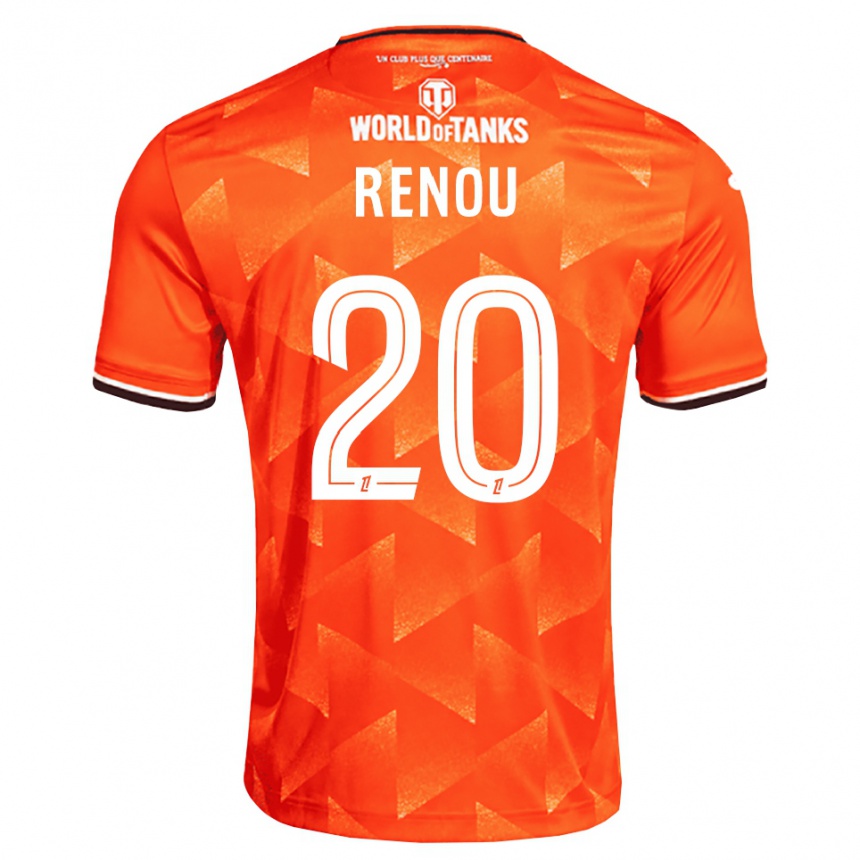 גברים כדורגל Camille Renou #20 כתום לבן שחור ג'רזי ביתית 2026/27