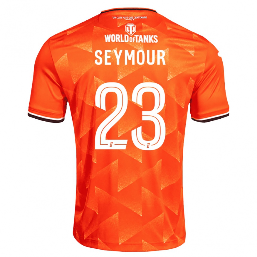גברים כדורגל Brice Seymour #23 כתום לבן שחור ג'רזי ביתית 2026/27