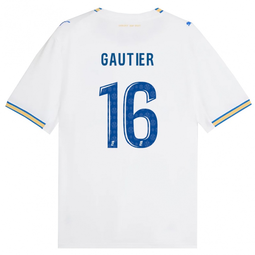 גברים כדורגל Elisa Gautier #16 כחול דודג' לבן ג'רזי ביתית 2026/27 גברים כדורגל Elisa Gautier #16 כחול דודג' לבן ג'רזי ביתית 2026/27