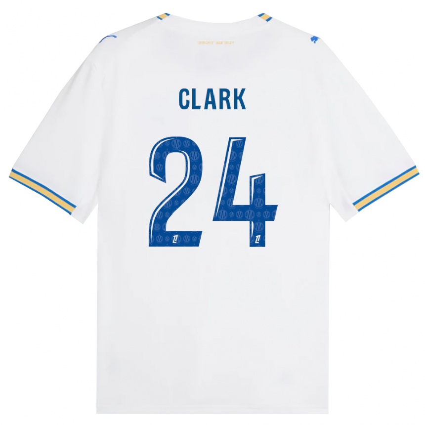גברים כדורגל Ashley Clark #24 כחול דודג' לבן ג'רזי ביתית 2026/27