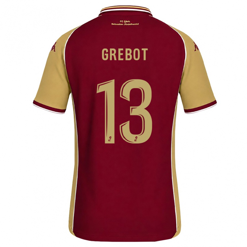 גברים כדורגל Leny Grebot #13 זהב אדום כהה ג'רזי ביתית 2026/27