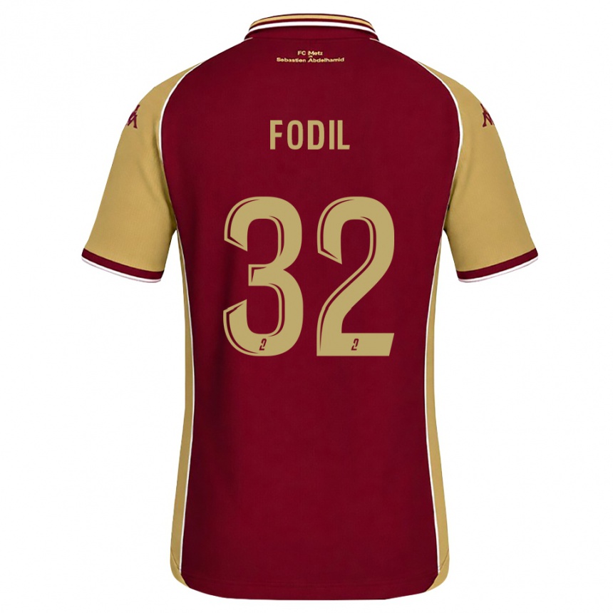 גברים כדורגל Maria Fodil #32 זהב אדום כהה ג'רזי ביתית 2026/27 גברים כדורגל Maria Fodil #32 זהב אדום כהה ג'רזי ביתית 2026/27