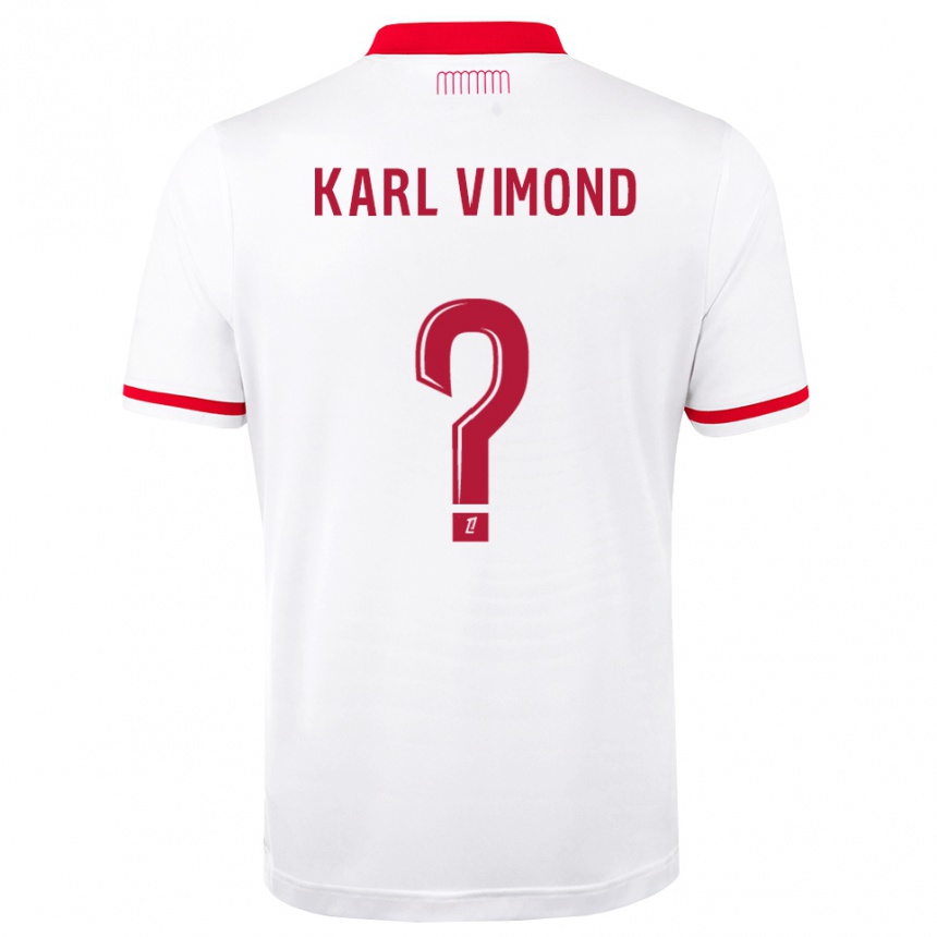 גברים כדורגל Dany Karl Vimond #0 אדום לבן ג'רזי ביתית 2026/27