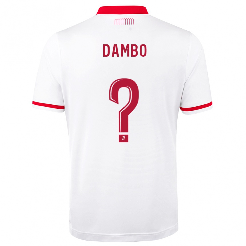 גברים כדורגל Andreas Dambo #0 אדום לבן ג'רזי ביתית 2026/27