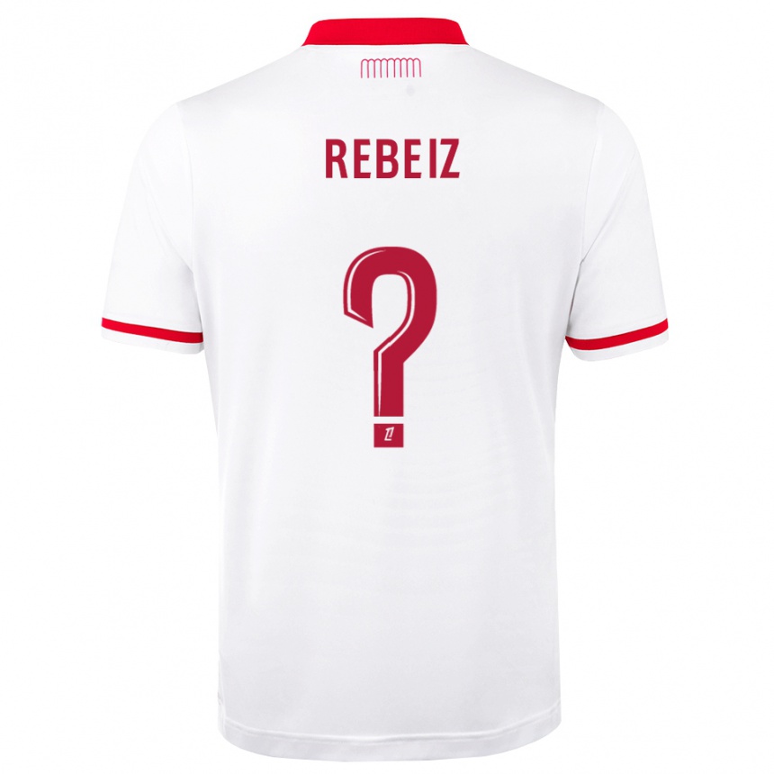 גברים כדורגל Georges Rebeiz #0 אדום לבן ג'רזי ביתית 2026/27