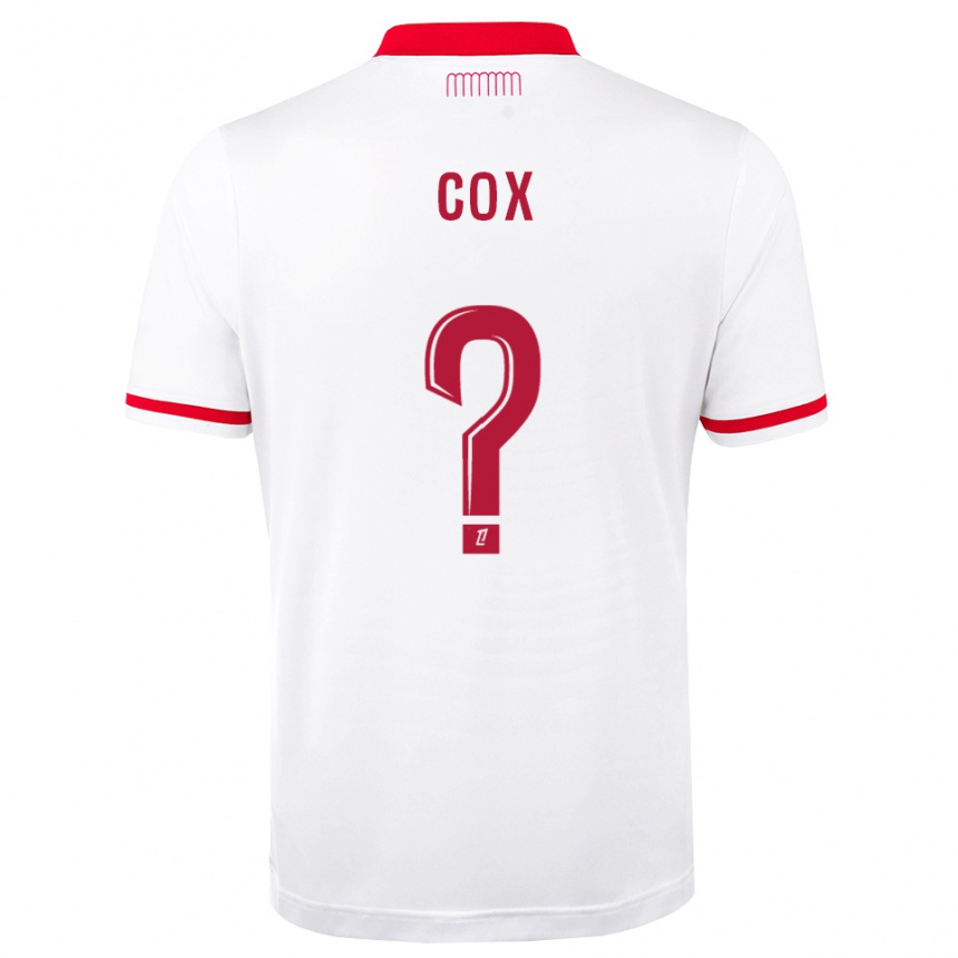גברים כדורגל Matthew Cox #0 אדום לבן ג'רזי ביתית 2026/27