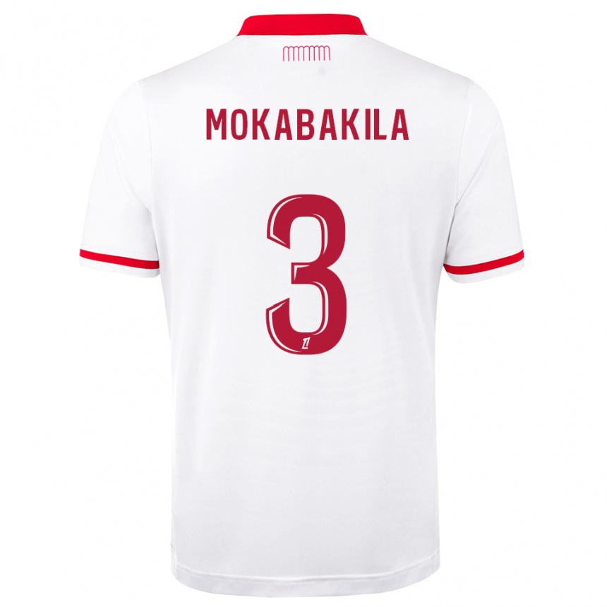 גברים כדורגל Nick Mokabakila #3 אדום לבן ג'רזי ביתית 2026/27