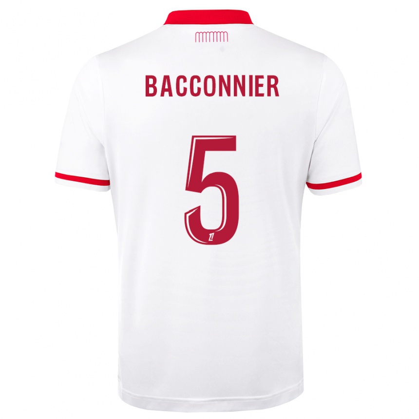גברים כדורגל Kévin Bacconnier #5 אדום לבן ג'רזי ביתית 2026/27