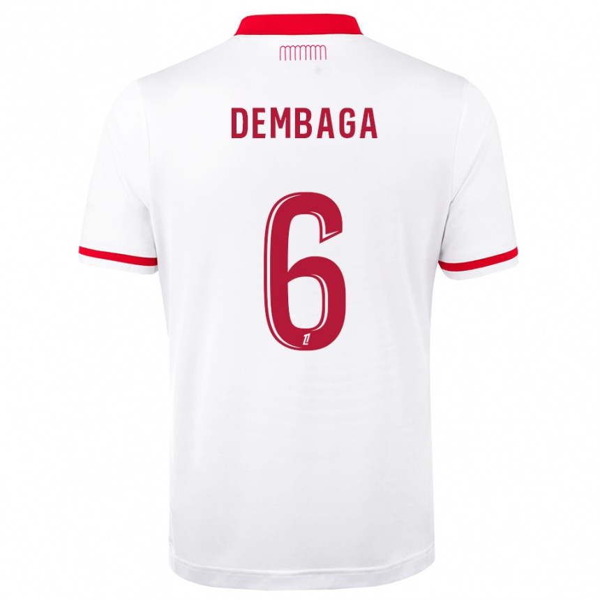 גברים כדורגל Boubakar Dembaga #6 אדום לבן ג'רזי ביתית 2026/27