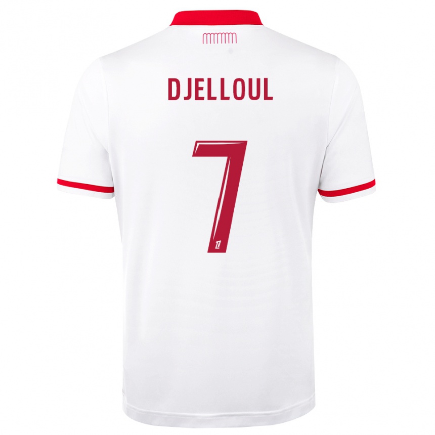 גברים כדורגל Jassim Djelloul #7 אדום לבן ג'רזי ביתית 2026/27