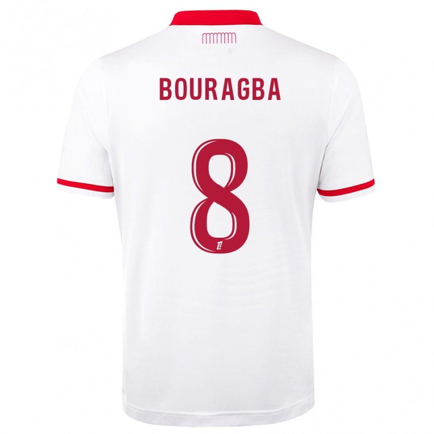 גברים כדורגל Ouanis Bouragba #8 אדום לבן ג'רזי ביתית 2026/27