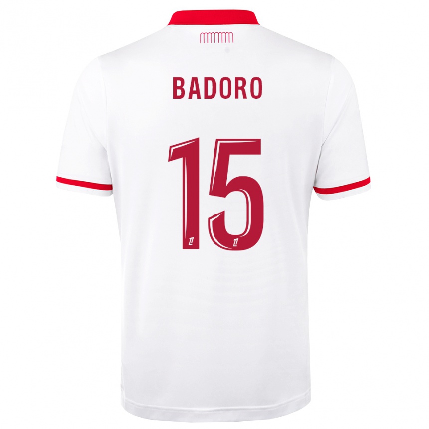 גברים כדורגל Chaihane Badoro #15 אדום לבן ג'רזי ביתית 2026/27
