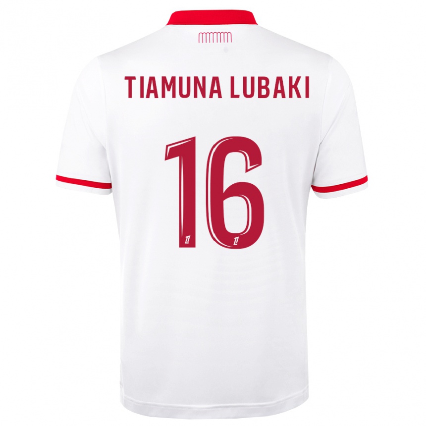גברים כדורגל Loïc Tiamuna Lubaki #16 אדום לבן ג'רזי ביתית 2026/27