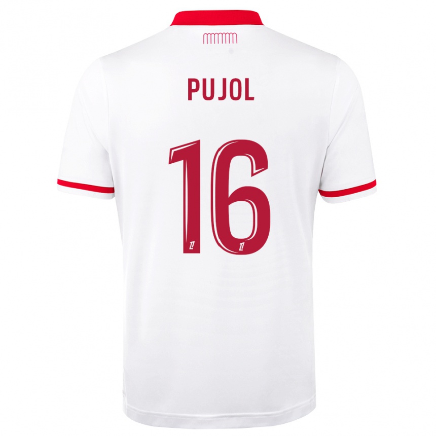 גברים כדורגל Yoann Pujol #16 אדום לבן ג'רזי ביתית 2026/27