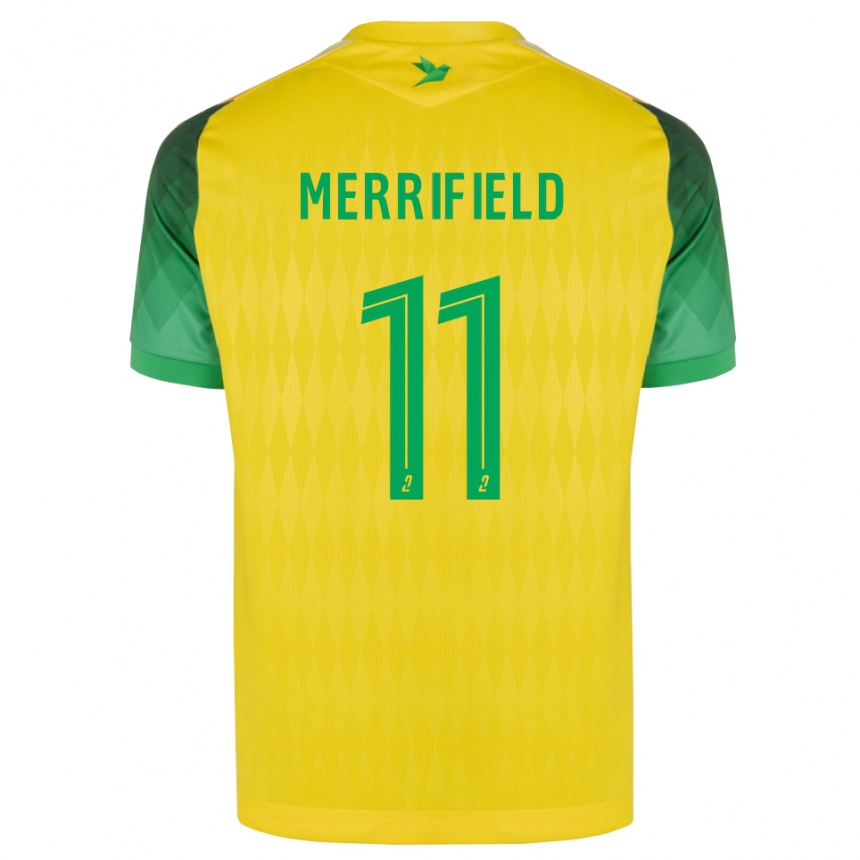 גברים כדורגל Loan Merrifield #11 ירוק צהוב אדום ג'רזי ביתית 2026/27