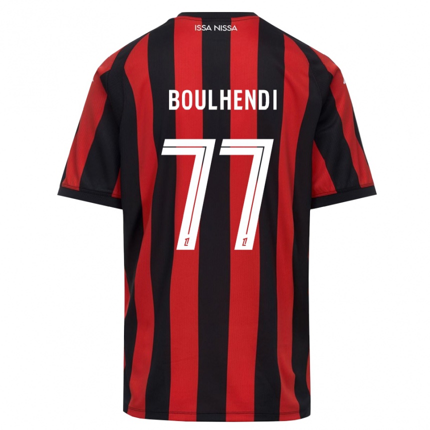 גברים כדורגל Teddy Boulhendi #77 אדום שחור לבן ג'רזי ביתית 2026/27
