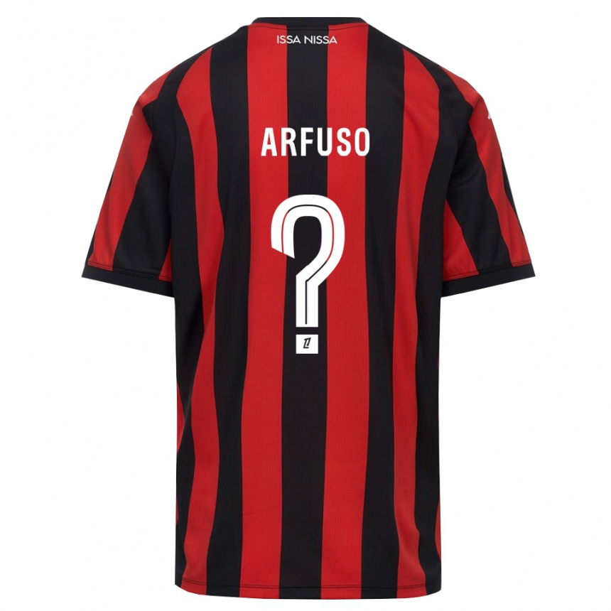 גברים כדורגל Vincenzo Arfuso #0 אדום שחור לבן ג'רזי ביתית 2026/27