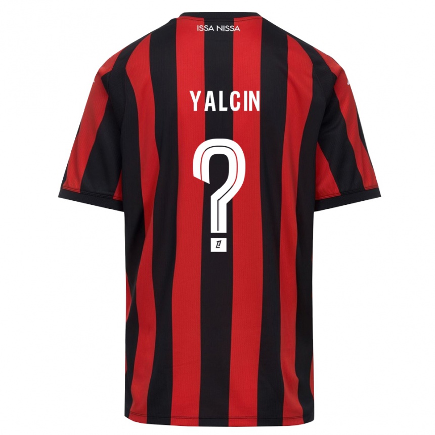 גברים כדורגל Noah Yalcin #0 אדום שחור לבן ג'רזי ביתית 2026/27