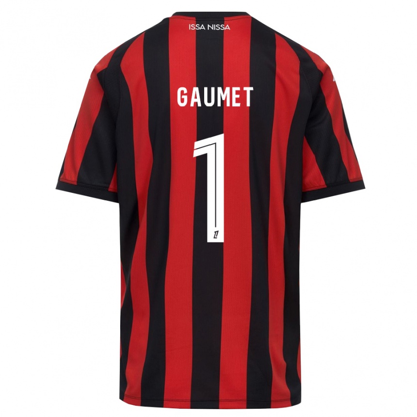 גברים כדורגל Noa Gaumet #1 אדום שחור לבן ג'רזי ביתית 2026/27