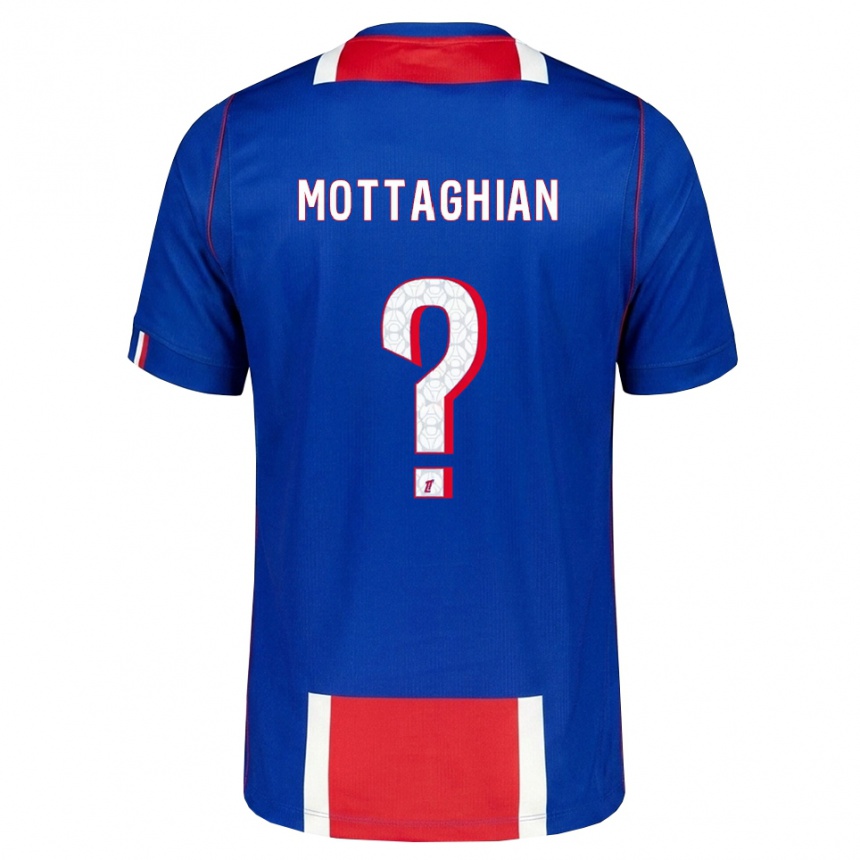 גברים כדורגל Keyvan Mottaghian #0 אדום לבן כחול ג'רזי ביתית 2026/27 גברים כדורגל Keyvan Mottaghian #0 אדום לבן כחול ג'רזי ביתית 2026/27