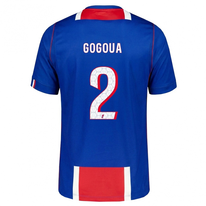 גברים כדורגל Valentin Gogoua #2 אדום לבן כחול ג'רזי ביתית 2026/27