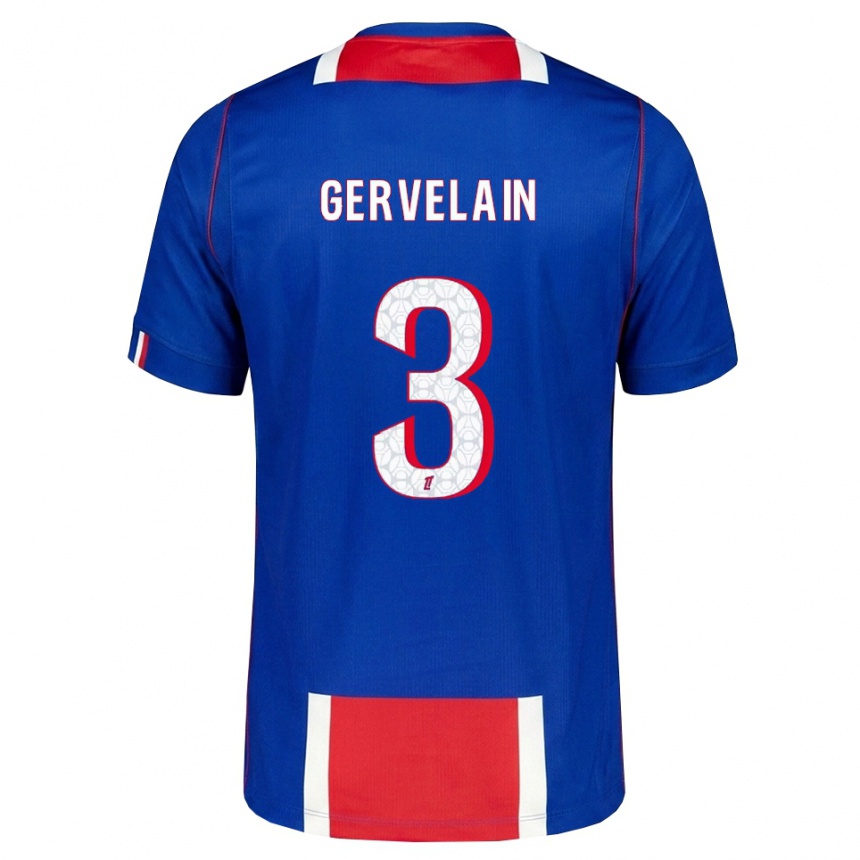 גברים כדורגל Jordan Gervelain #3 אדום לבן כחול ג'רזי ביתית 2026/27