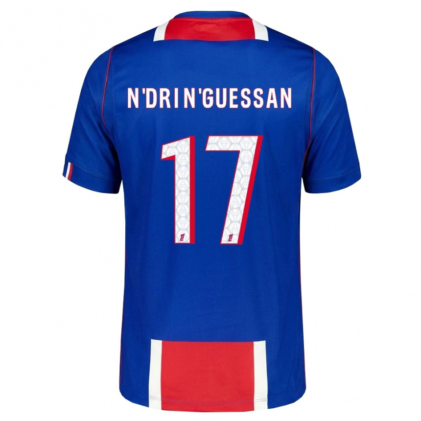 גברים כדורגל Landry N'dri N'guessan #17 אדום לבן כחול ג'רזי ביתית 2026/27