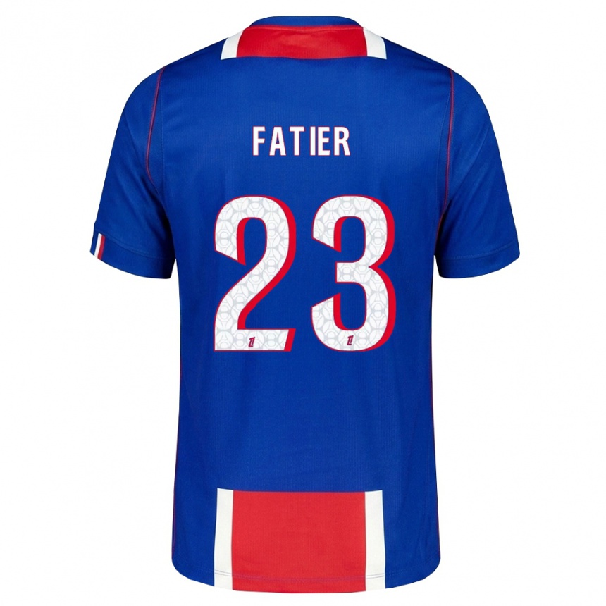 גברים כדורגל Noémie Fatier #23 אדום לבן כחול ג'רזי ביתית 2026/27 גברים כדורגל Noémie Fatier #23 אדום לבן כחול ג'רזי ביתית 2026/27