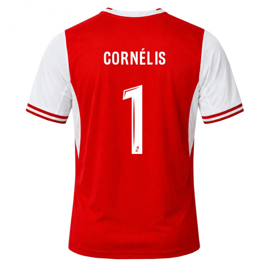 גברים כדורגל Aristide Cornélis #1 אדום לבן ג'רזי ביתית 2026/27